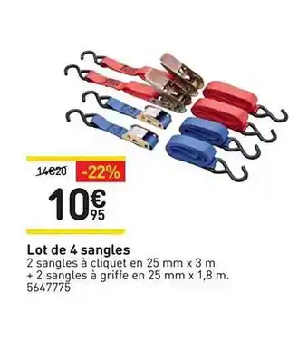 Weldom Lot De 4 Sangles offre