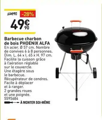 Weldom Barbecue Charbon De Bois Phoenix Alfa offre