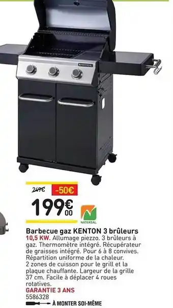 Weldom Barbecue Gaz Kenton 3 Brûleurs offre