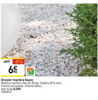 Weldom Gravier Marbre Blanc offre