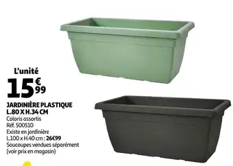 Auchan Jardinière plastique l.80 x h.34 cm offre