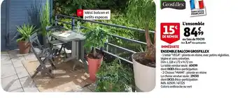 Grosfillex ensemble balcon grosfillex