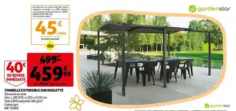 Auchan Gardenstar tonnelle extensible sur roulette offre