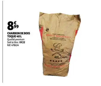 Auchan Charbon de bois toque 40 l offre