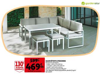 Auchan Gardenstar salon détente 6 personnes offre