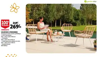 Auchan Gardenstar salon bas 4 personnes offre