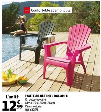 Auchan Fauteuil détente dolomiti offre