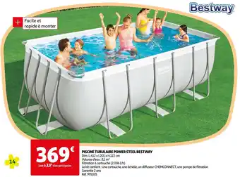 Auchan Bestway piscine tubulaire power steel offre