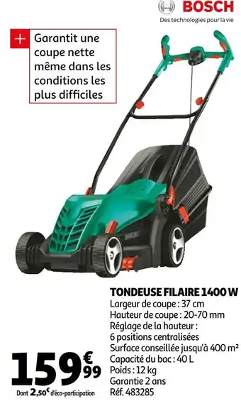 Auchan Bosch tondeuse filaire 1400 w offre