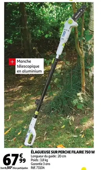 Auchan Élagueuse sur perche filaire 750 w offre