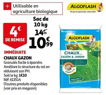 Auchan Algoflash chaux gazon offre