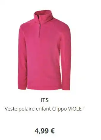 Intersport Veste polair enfant clippo VIOLET offre