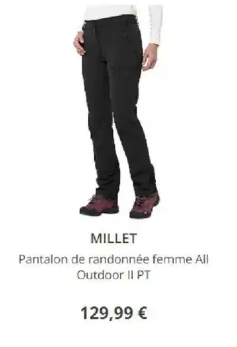 Intersport Pantalon de randonnée femme all outdoor II PT offre