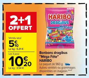 Carrefour Bonbons dragibus offre