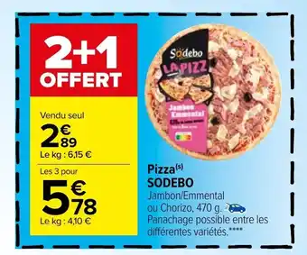 Carrefour Pizza SODEBO offre