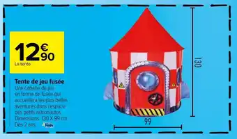 Tente de jeu fusée