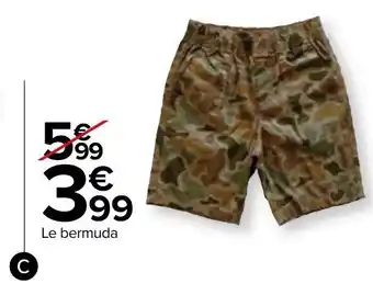Carrefour Bermuda garçon offre