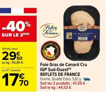 Carrefour Foie gras de canard cru offre