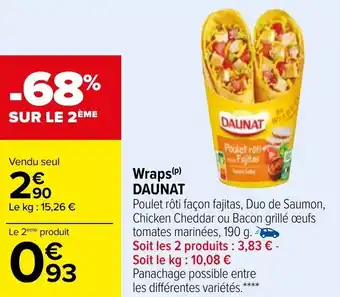 Carrefour Wraps DAUNAT offre