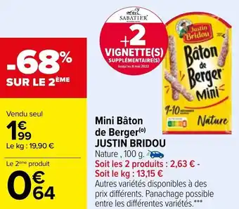 Carrefour Mini bâton de berger offre