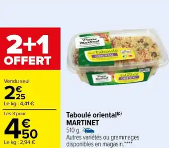 Carrefour Taboulé oriental MARTINET offre