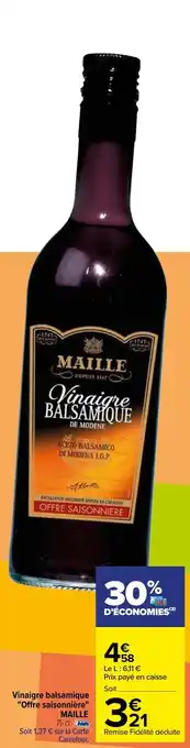 Carrefour Vinaigre balsamique offre