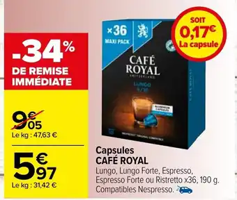 Carrefour Capsules offre