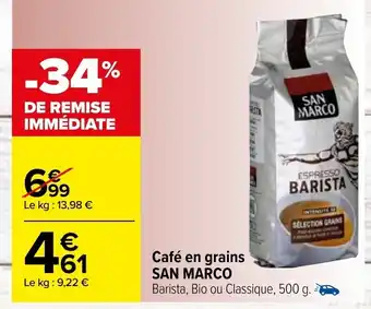 Carrefour Café en grains offre