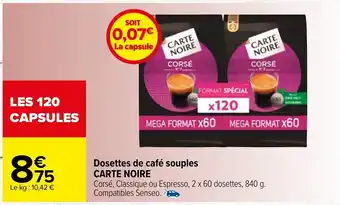 Carrefour Dosettes de café souples offre