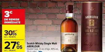 Carrefour Scotch whisky single malt offre