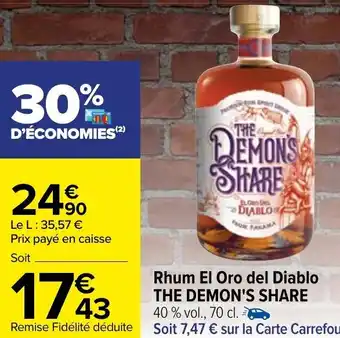 Carrefour Rhum El Oro del Diablo offre