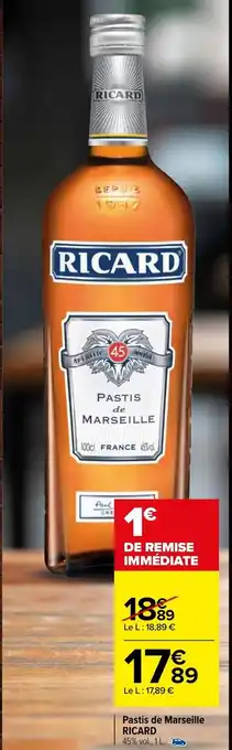 Carrefour Pastis dé Marseille offre