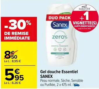Carrefour gel douche essentiel offre
