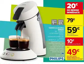 Carrefour Cafetibre a dosettes offre