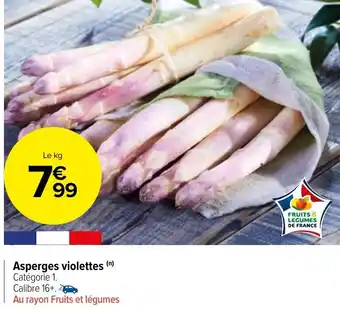Carrefour Market Asperges violettes offre