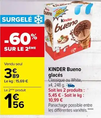 Carrefour Market KINDER Bueno glacés offre