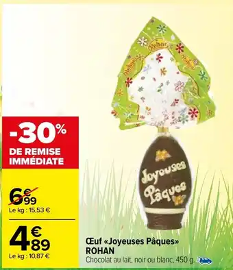 Carrefour Market Œuf , Joyeuses paques offre