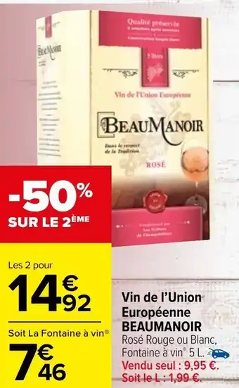 Carrefour Market Vin de l'union européenne offre