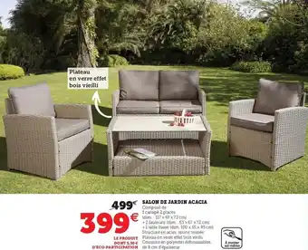 Hyper U Salon de jardin acacia offre