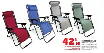 Hyper U Fauteuil relax avec tetiere offre