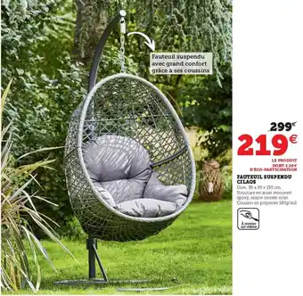 Hyper U Fauteuil suspendu cilaos offre