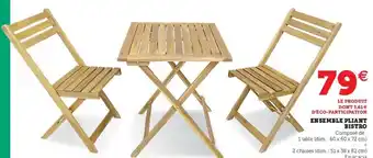 Ensemble pliant bistro