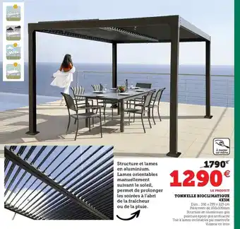 Hyper U Tonnelle bioclimatique 4x3m offre