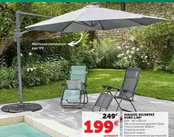 Hyper U Parasol excentré rond 3.5m offre