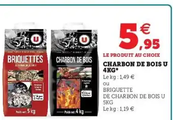 Hyper U Charbon de bois u 4kg offre