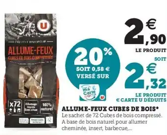 Hyper U Allume-feux cubes de bois offre