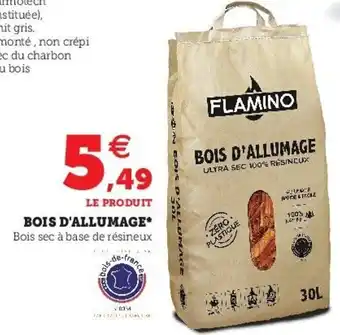 Hyper U Bois d'allumage offre