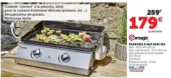 Hyper U Plancha a gaz albi 100 offre