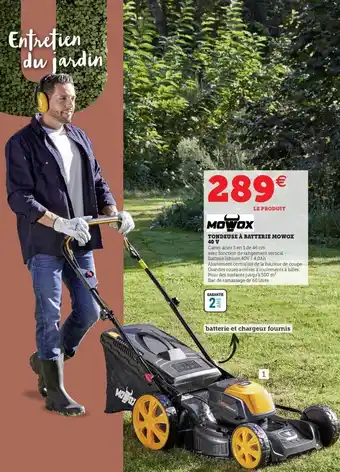 Hyper U Tondeuse à Batterie Mowox offre