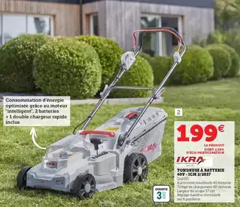 Hyper U Tondeuse à Batterie offre